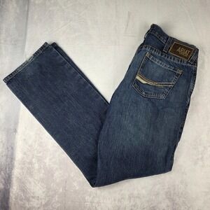 Ariat M2 Jeans Mens 36x36 Blue Relaxed Boot Cut Traditional Fit Denim (34x34)